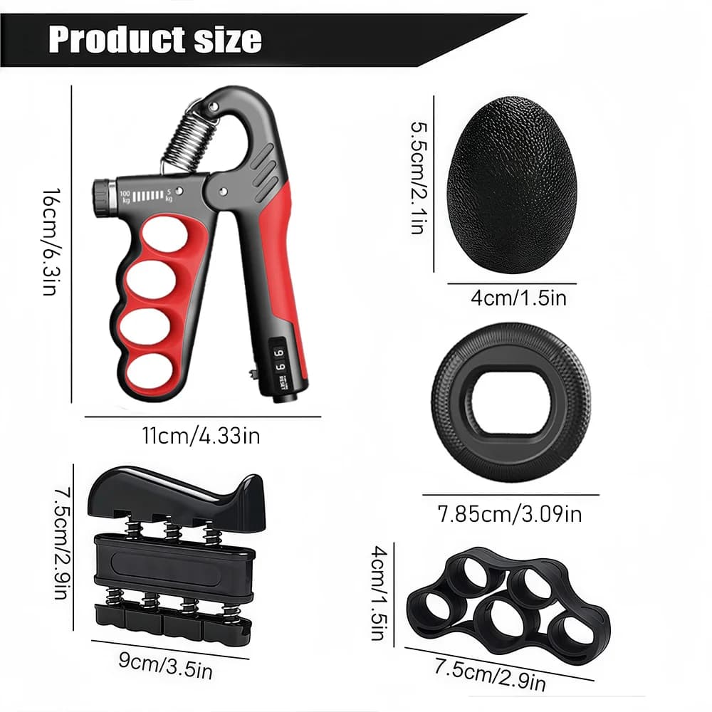 Regulowany chwyt 5–150 kg rehabilitacyjno-treningowy wzmacniający mięśnie 💪