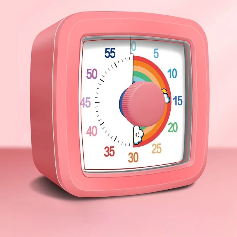 60-minutowy wizualny timer Pomodoro, bez baterii 🌈