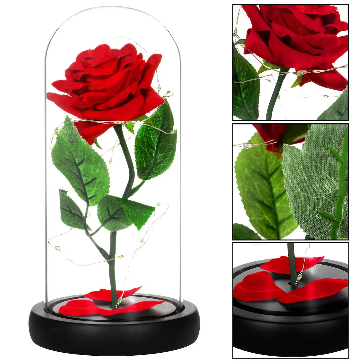 Wieczna czerwona róża 22 cm, LED prezent, super prezent - urodziny, walentynki 🌹