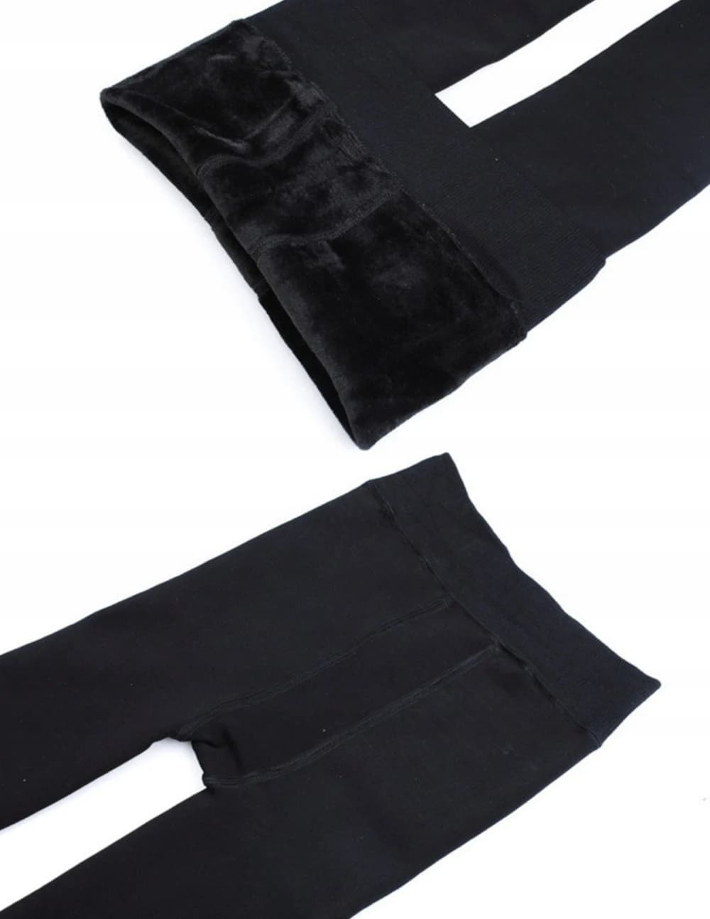 Damskie ocieplane legginsy z futerkiem wysokie S/M ❄️